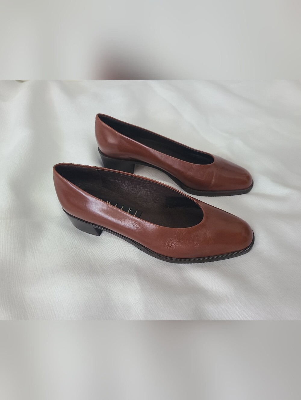 Vintage Brown Small Block Heel Amalfi Sz 5